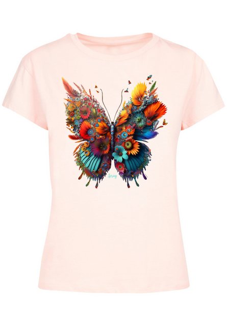 F4NT4STIC T-Shirt "Schmetterling Blume", Print günstig online kaufen