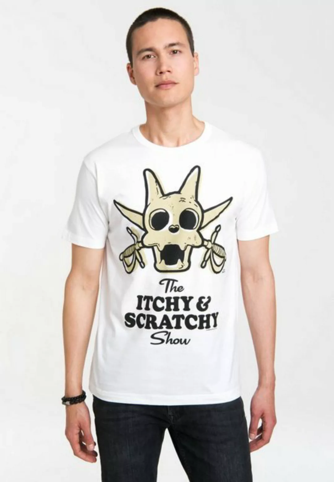 LOGOSHIRT T-Shirt "Scratchy - The Simpsons", mit coolem Print günstig online kaufen