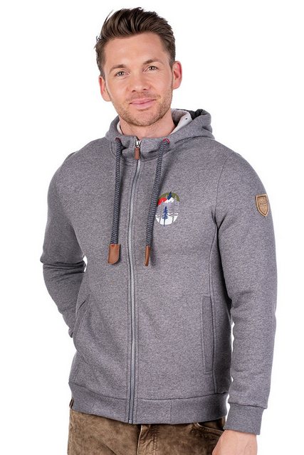 Almgwand Outdoorjacke Sweatjacke Herren - BACHERALM - grau günstig online kaufen