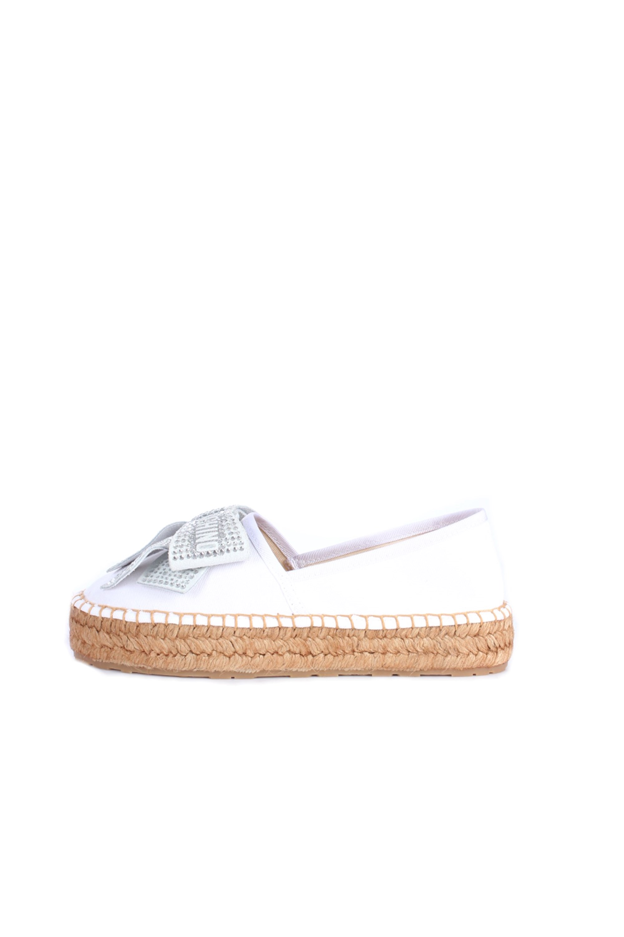 love moschino shoes Espadrilles Damen weiß canvas günstig online kaufen