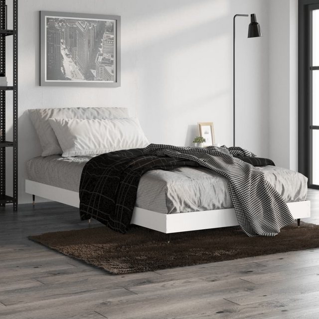 vidaXL Bett Bettgestell Weiß 90x200 cm Holzwerkstoff günstig online kaufen