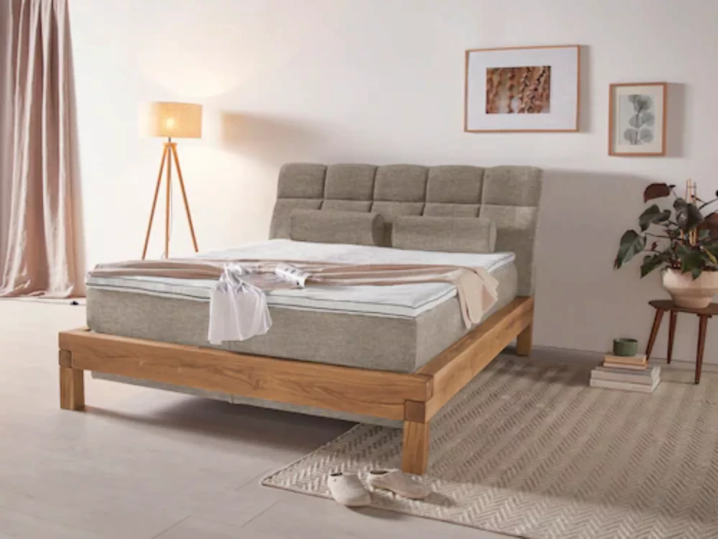 Home affaire Boxspringbett "Villads", Liegefläche: 160/200 cm aus Balkeneic günstig online kaufen