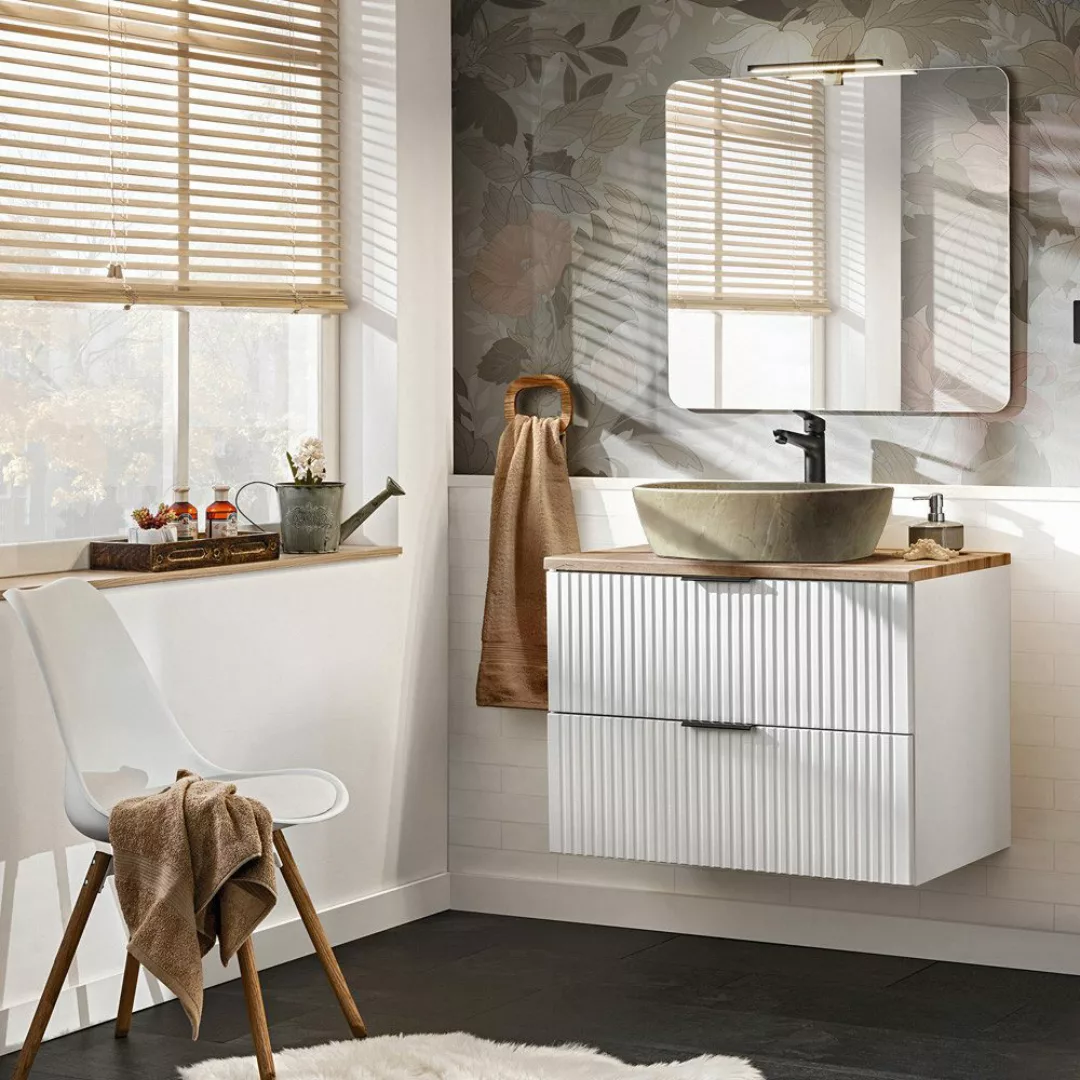 Lomadox Badmöbel-Set ADELAIDE-56-WHITE, (Spar-Set, 2-St), matt günstig online kaufen