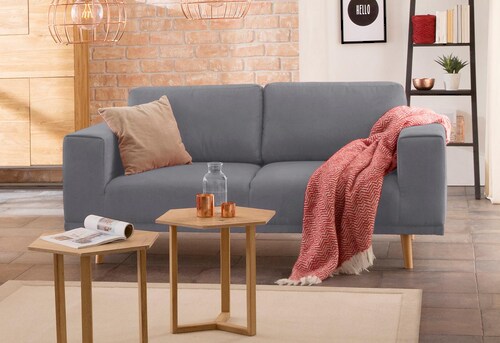 Home affaire 2-Sitzer "Lasse", im scandinavischem Stil mit Holzfüßen günstig online kaufen