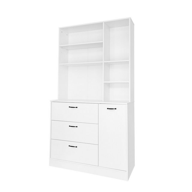 YNOFIT Buffet Küchenbuffet, Küchenschrank, 1 Tür, 3 Schubladen, 100x40x178 günstig online kaufen