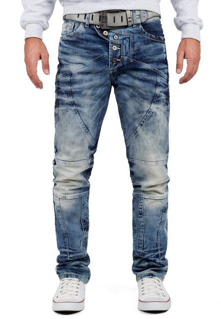 Cipo & Baxx 5-Pocket-Jeans Hose BA-CD346 W38/L36 (1-tlg) Denim mit Verzieru günstig online kaufen