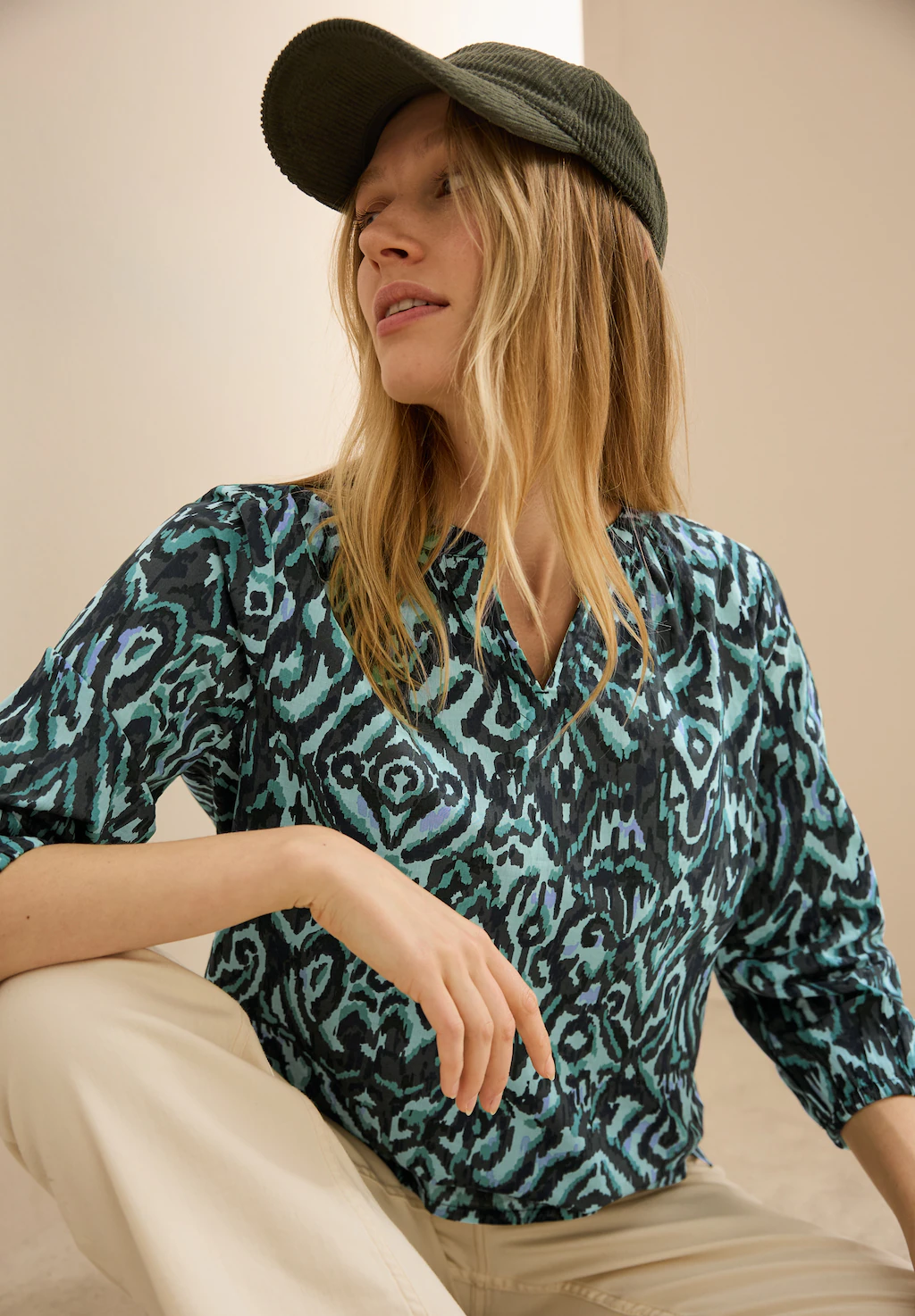 Cecil Klassische Bluse, mit All-Over Print günstig online kaufen