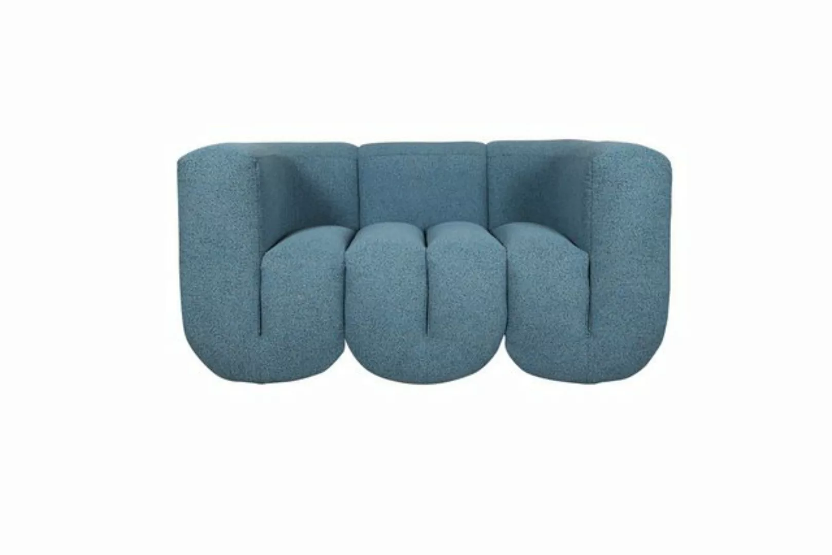 Livin Hill Sofa Nua, Bogenbasierte Struktur, weicher blauer Chenille-Stoff günstig online kaufen