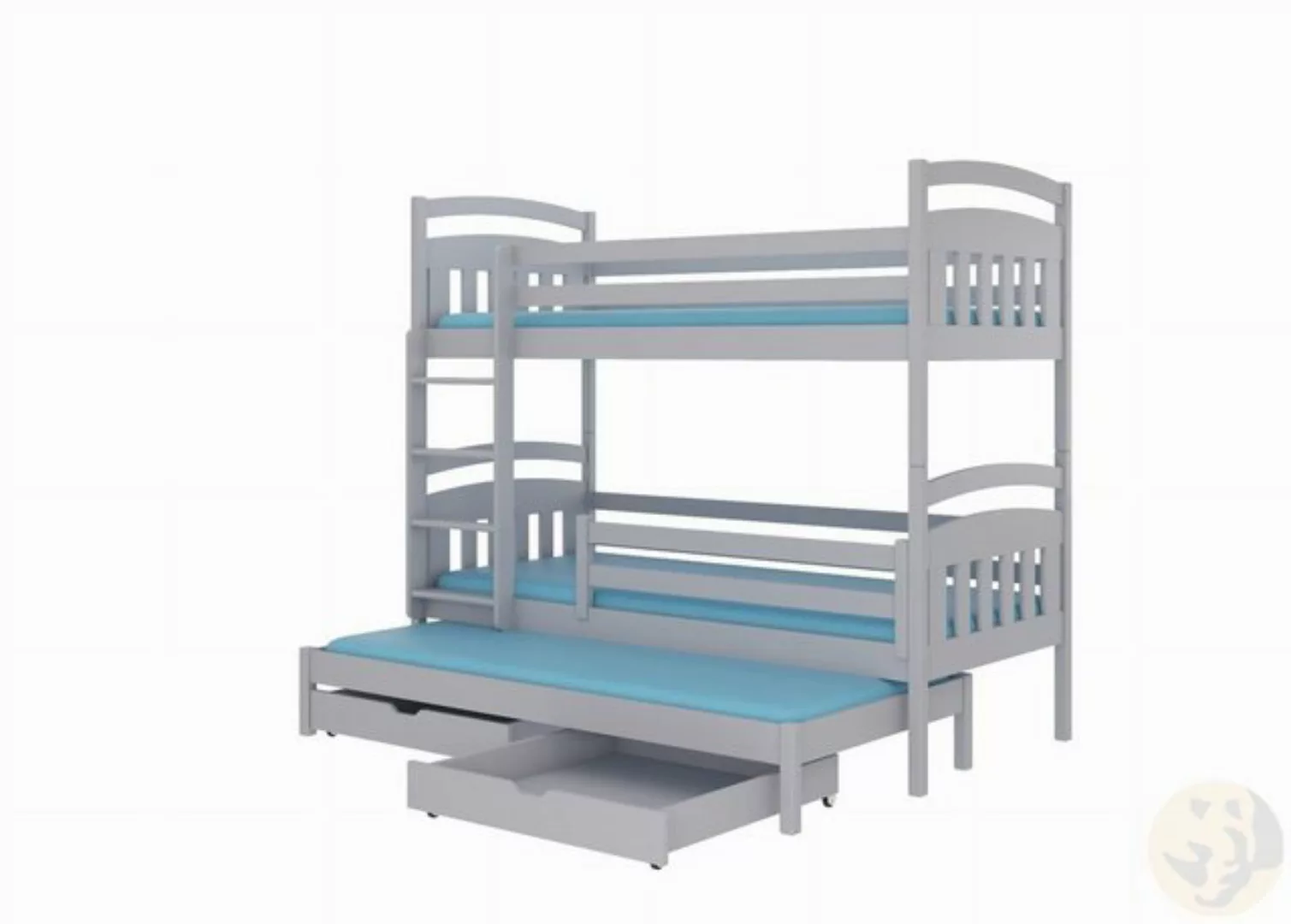 Friderik-EU Kinderbett ALDO Ausziehbares Hochbett 3 Etagen (mit Schubladen günstig online kaufen
