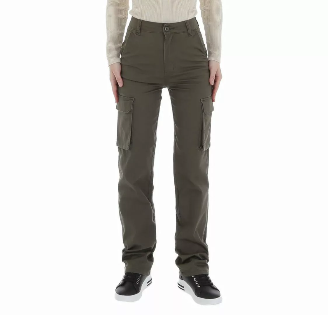 Ital-Design Cargohose Damen Freizeit (86746053) Stretch Stoffhose in Khaki günstig online kaufen