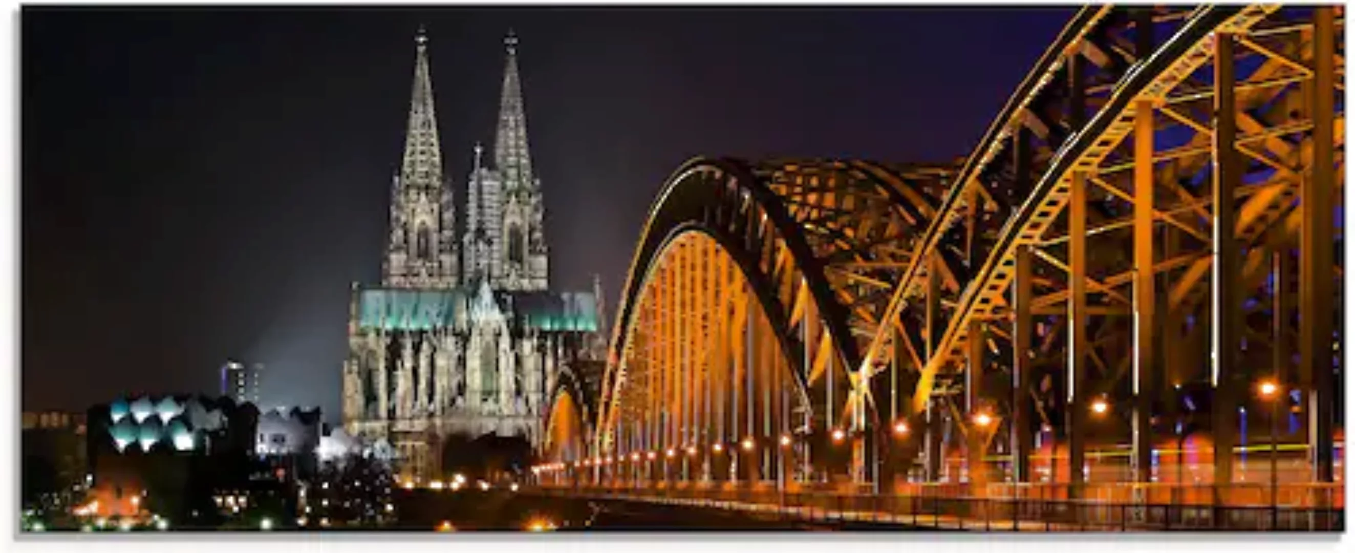 Artland Glasbild »Kölner Dom mit Brücke«, Deutschland, (1 St.) günstig online kaufen