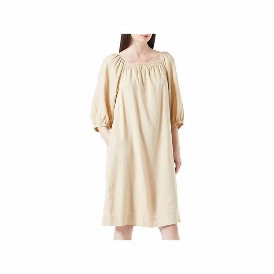 comma casual identity Maxikleid Midi-Kleid aus Leinenmix Logo, Raffung, Sch günstig online kaufen
