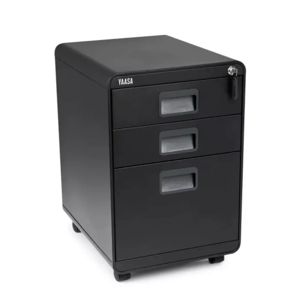 Yaasa Rollcontainer File Cabinet | schwarz günstig online kaufen