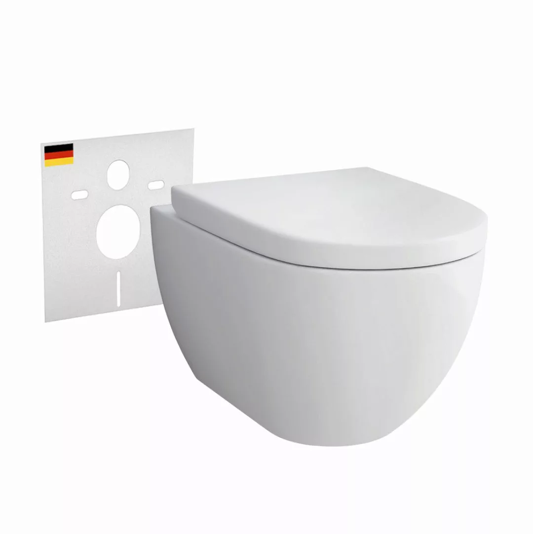 Alpenberger Tiefspül-WC - Wand WC Spülrandlos günstig online kaufen