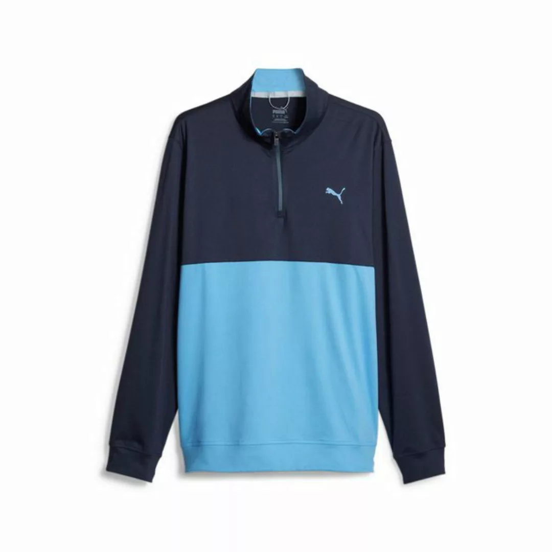 PUMA Longsweatshirt Puma Golf Layer Gamer Colorblock 1/4 Zip Navy/Hellblau günstig online kaufen