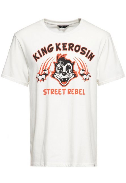 KingKerosin Print-Shirt Street Rebel (1-tlg) mit Retro Front Print im Rocka günstig online kaufen