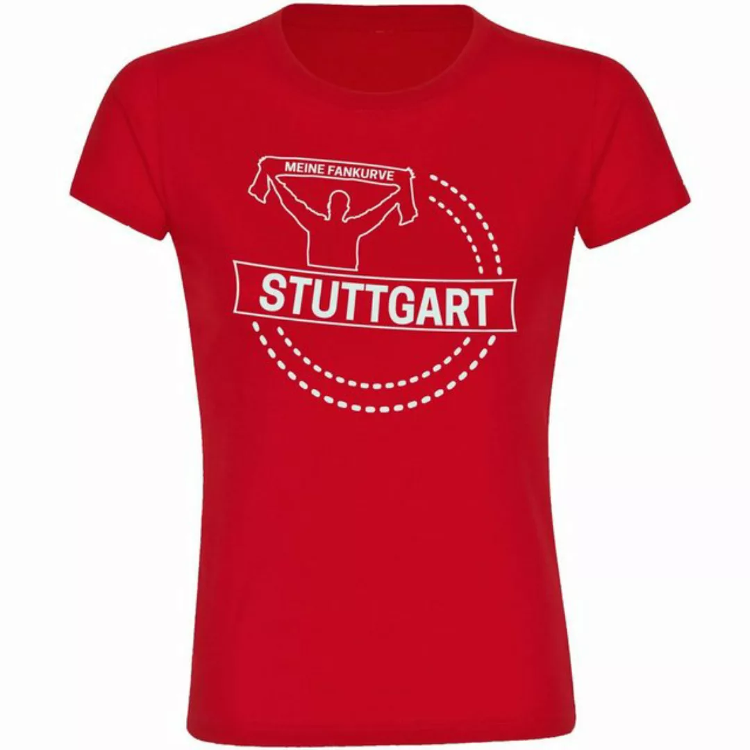 multifanshop T-Shirt Damen Stuttgart - Meine Fankurve - Frauen günstig online kaufen