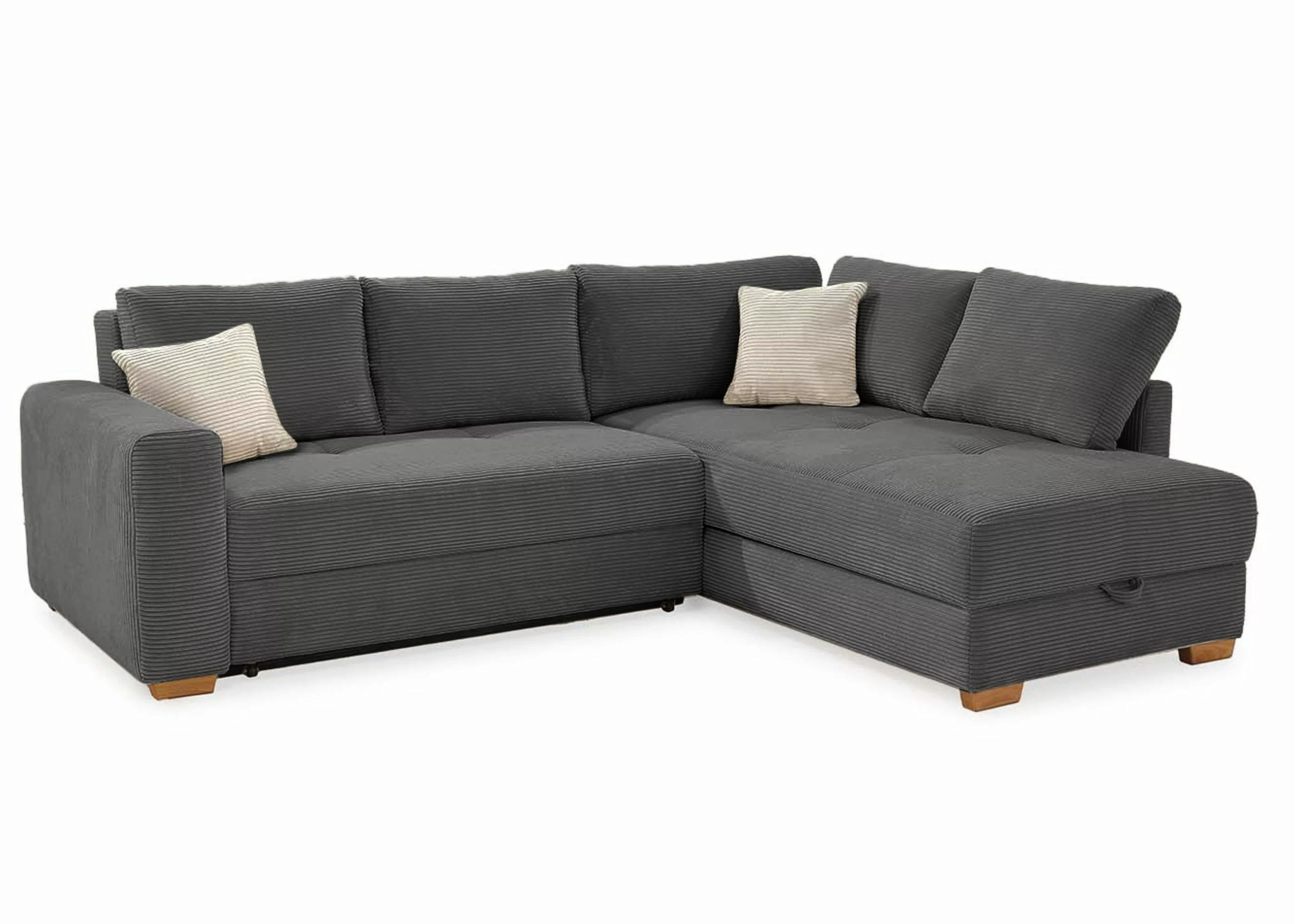 luma-home Ecksofa 15211, Dauerschläfer B257/T206/H85 cm günstig online kaufen