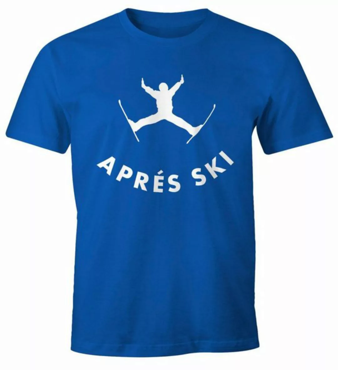 Print-Shirt Herren T-Shirt Apres Ski Sprung Bier Fun-Shirt Moonworks® mit P günstig online kaufen