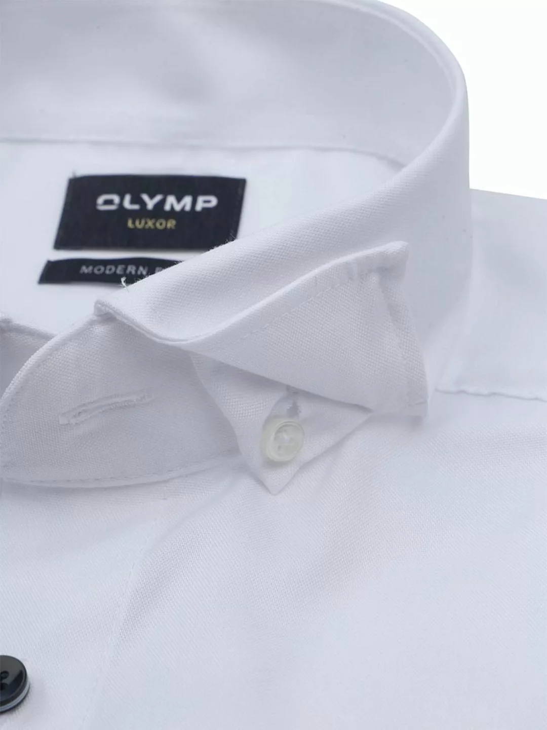 OLYMP Luxor Hemd Contrast Button Weiß - Größe 44 günstig online kaufen