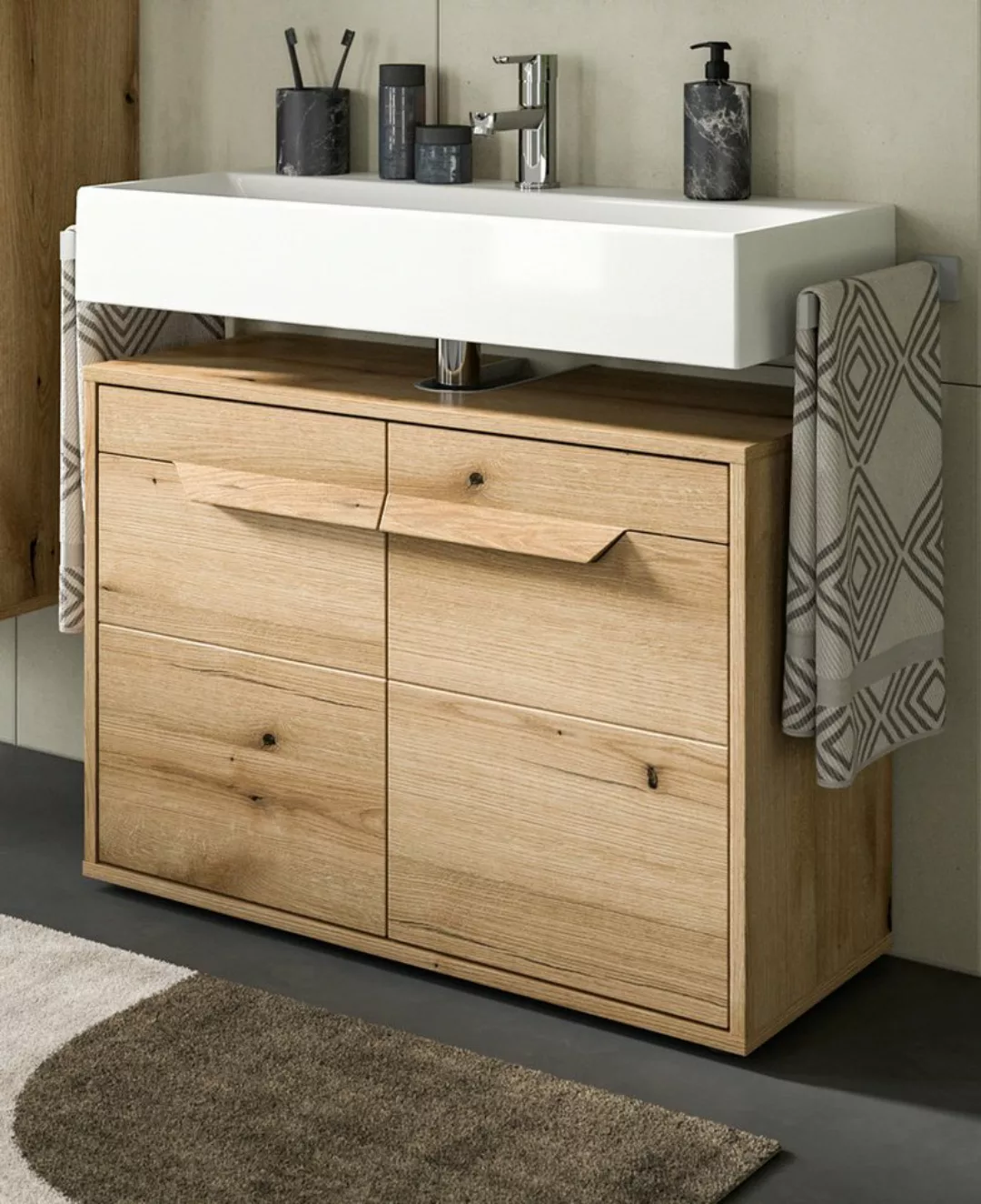 Inn.Furn Waschbeckenunterschrank Celia (Waschtisch in Evoke Eiche Dekor, Br günstig online kaufen