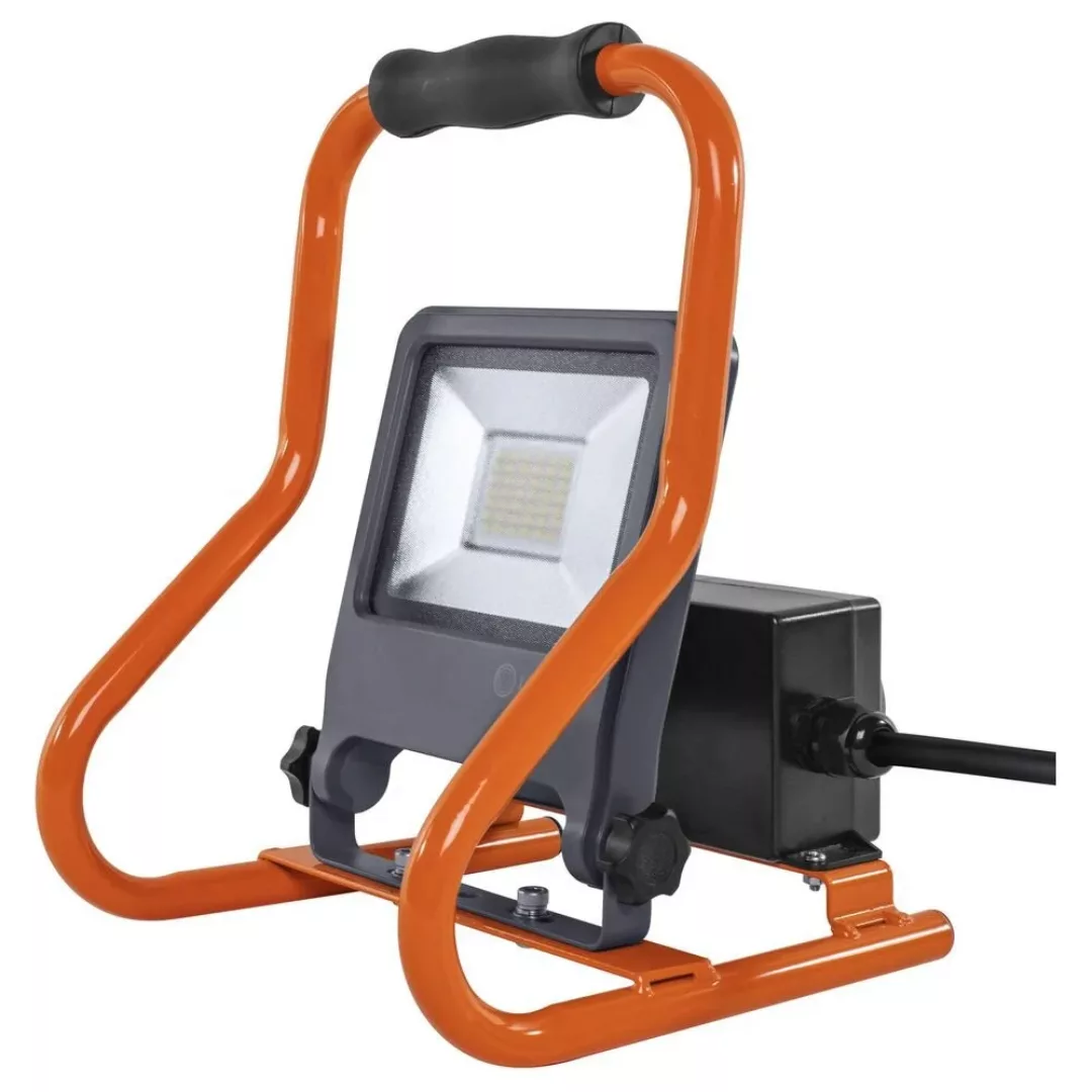 LED Strahler in Orange und Dunkelgrau 30W 2700lm IP44 günstig online kaufen