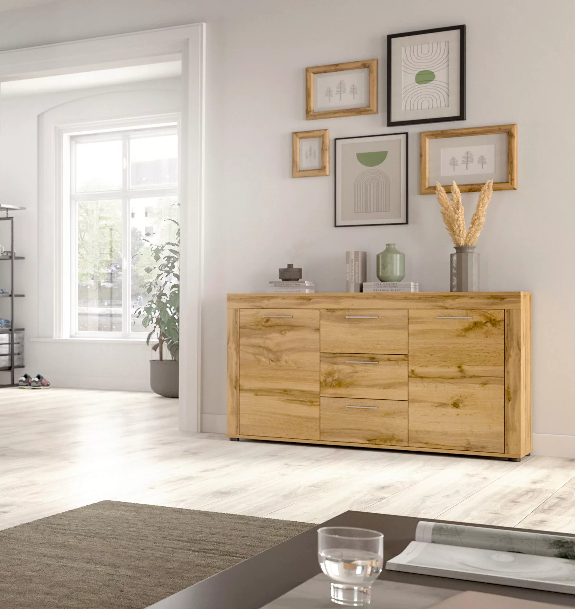 INOSIGN Sideboard "Aosta, Breite 125 cm, in verschiedenen Farbausführungen" günstig online kaufen