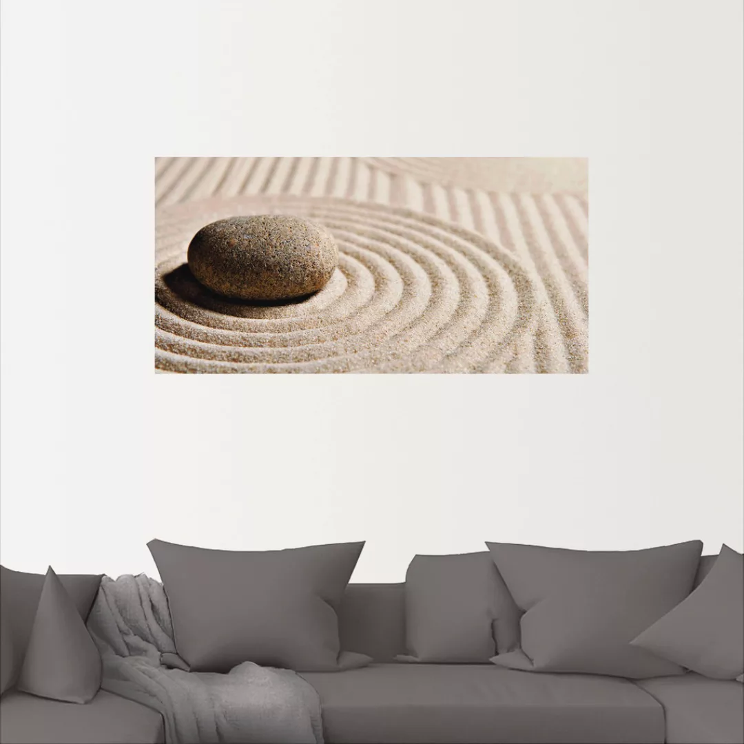 Artland Wandbild "Mini Zen Garten - Sand", Zen, (1 St.), als Leinwandbild, günstig online kaufen