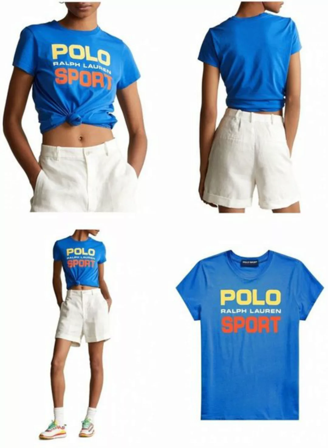 Ralph Lauren T-Shirt POLO RALPH LAUREN Rainbow Logo T-shirt Retro Preppy Sh günstig online kaufen