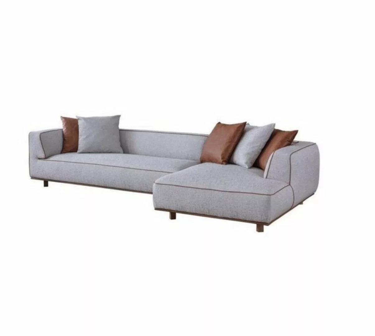 JVmoebel Ecksofa Eckgarnitur Couch Sofa Couchen Sets Grau Ecksofa Eckgruppe günstig online kaufen
