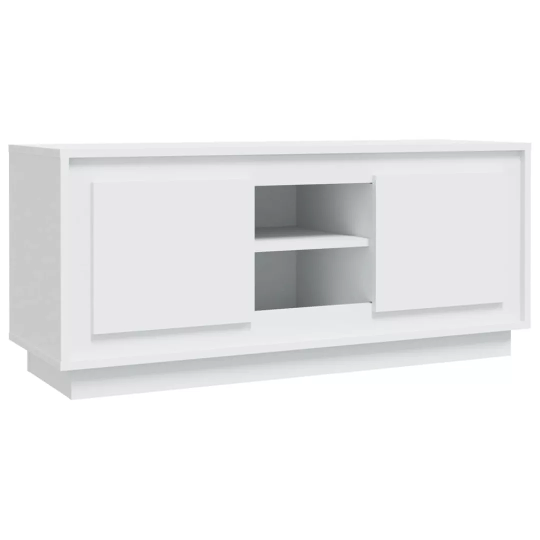 Vidaxl Tv-schrank Weiß 102x35x45 Cm Holzwerkstoff günstig online kaufen
