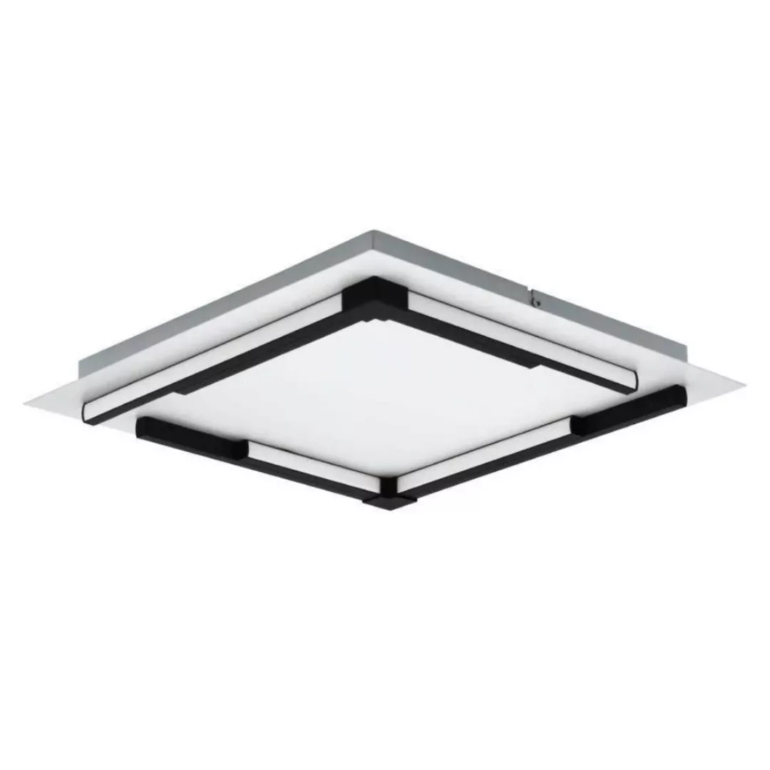 LED Deckenleuchte Zampote in Weiß und Schwarz 25W 3300lm eckig günstig online kaufen
