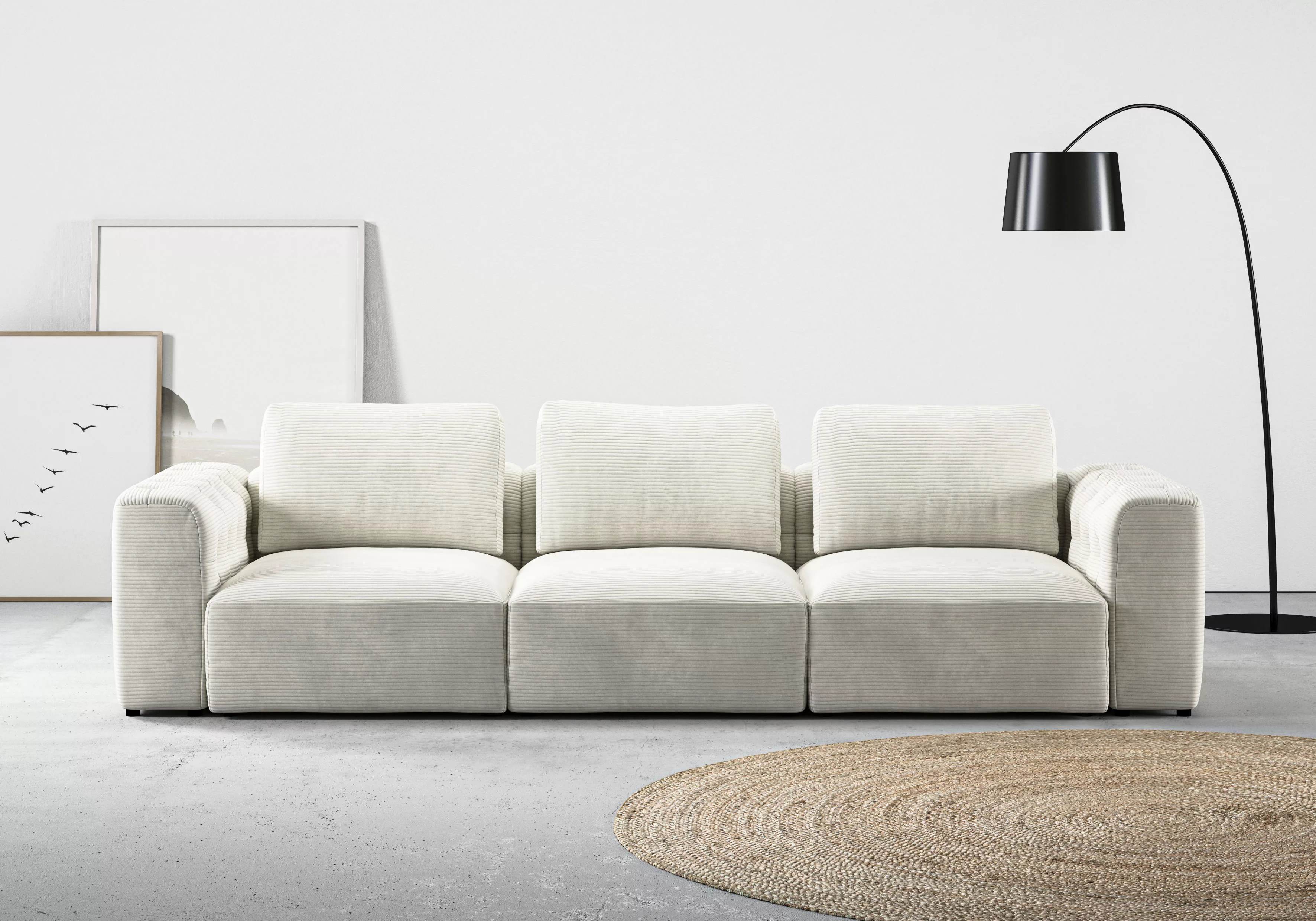 RAUM.ID 3-Sitzer Cushid, Modulsofa, bestehend aus 3 Teilen, Breite 300 cm günstig online kaufen