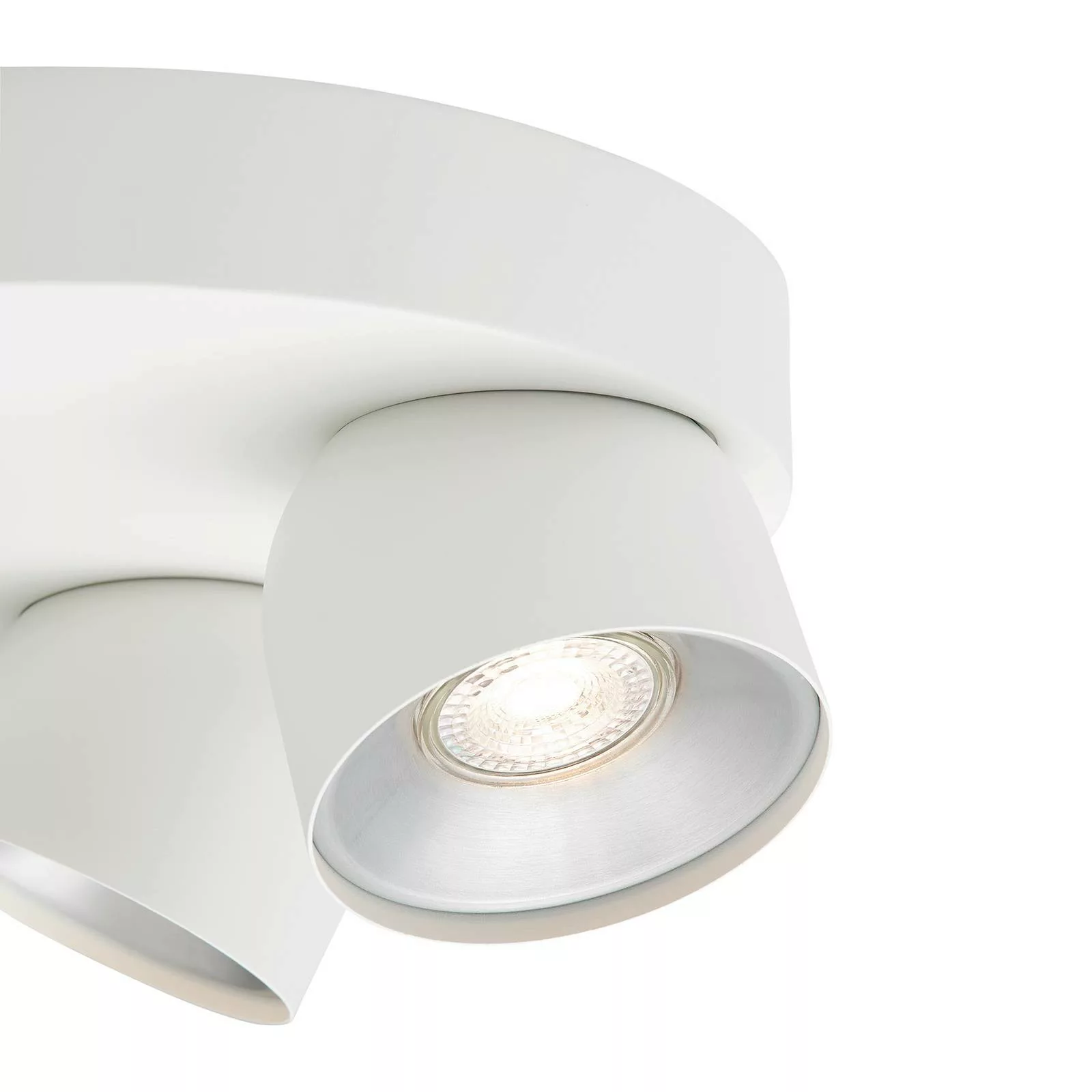 Downlight Pitcher, GU10, dreiflammig, rund, Metall, weiß günstig online kaufen