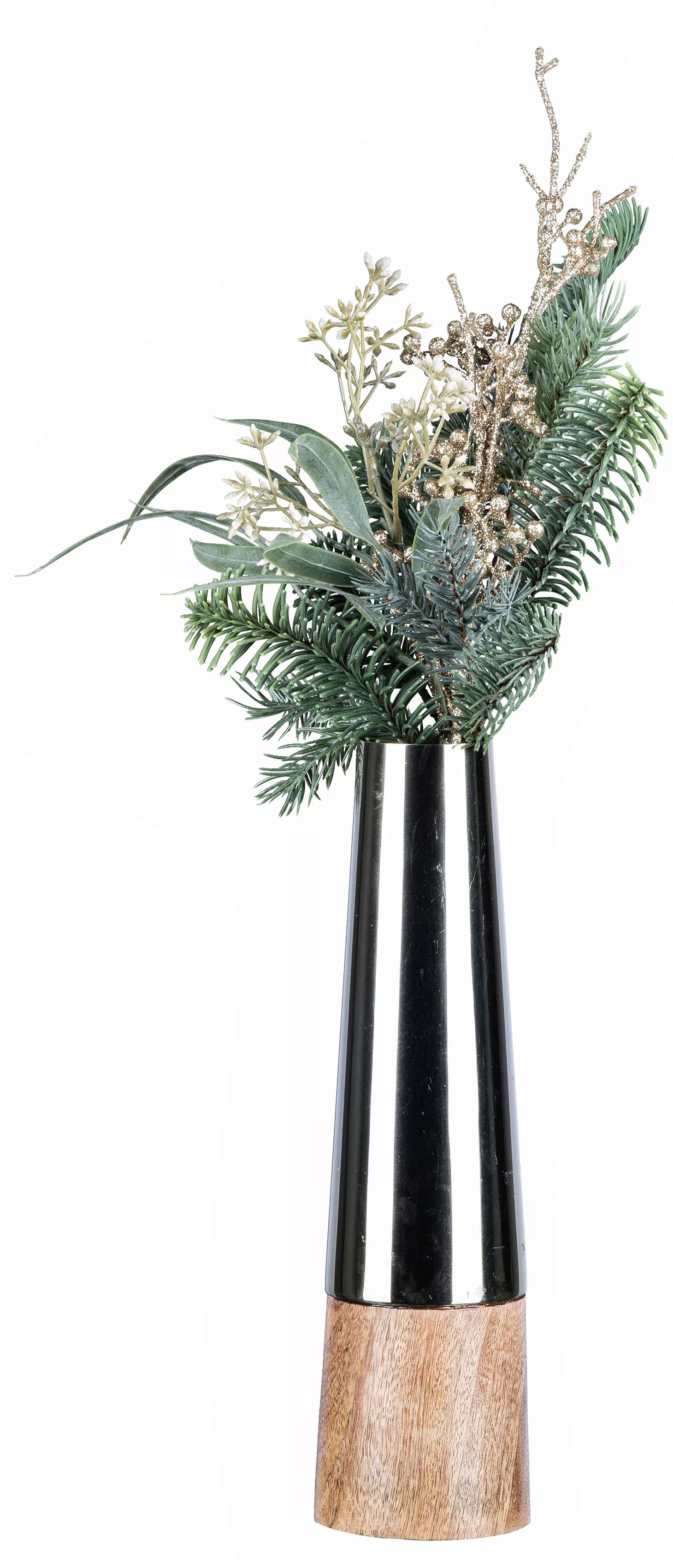 Creativ deco Dekovase »Weihnachtsdeko«, (Set, 2 St., 1 Vase, 1 Bouquet) günstig online kaufen