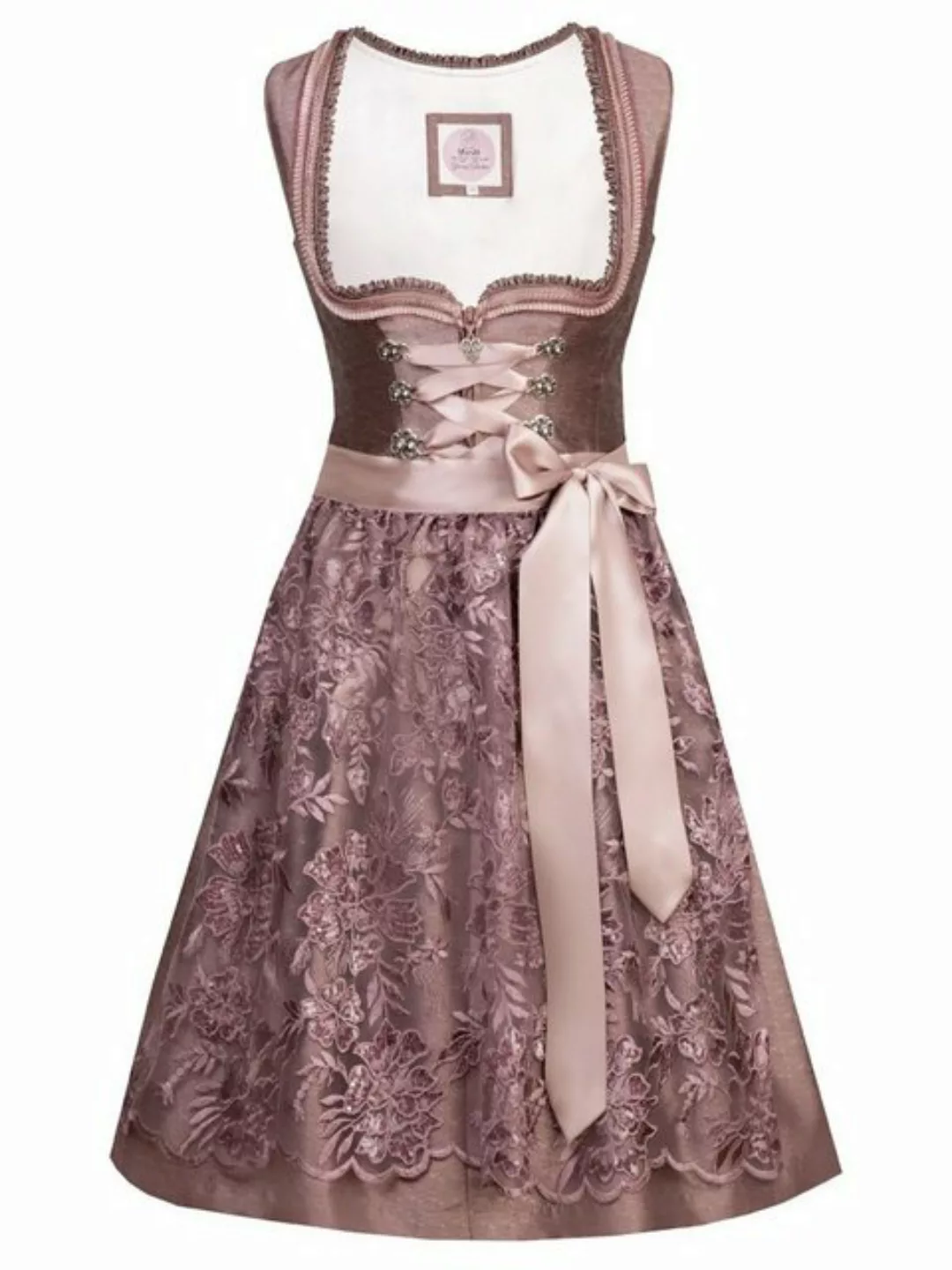 MarJo Trachtenkleid Mini Dirndl 2tlg. 55cm METTE aubergine günstig online kaufen