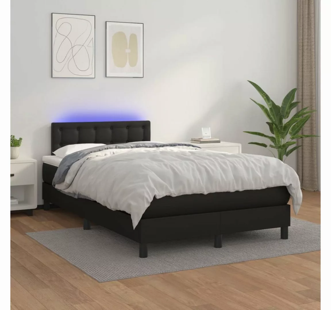 vidaXL Boxspringbett Bett Boxspringbett mit Matratze & LED Kunstleder (120 günstig online kaufen