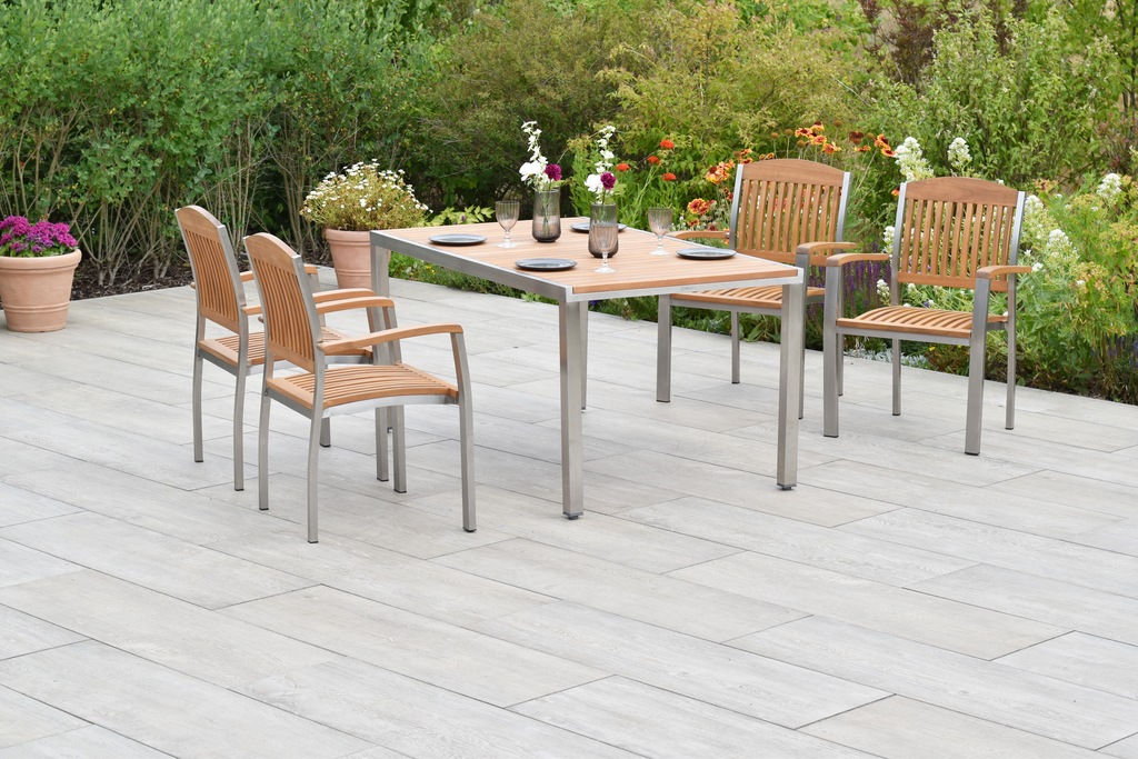 MERXX Garten-Essgruppe ""Keros"", (Set, 5 tlg., Geöltes Akazienholz, Edelst günstig online kaufen