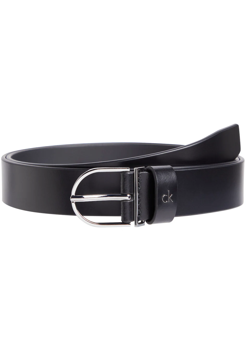 Calvin Klein Ledergürtel "CK METAL LOOP RND BUCKLE 3.0", Logoschriftzug, Ei günstig online kaufen