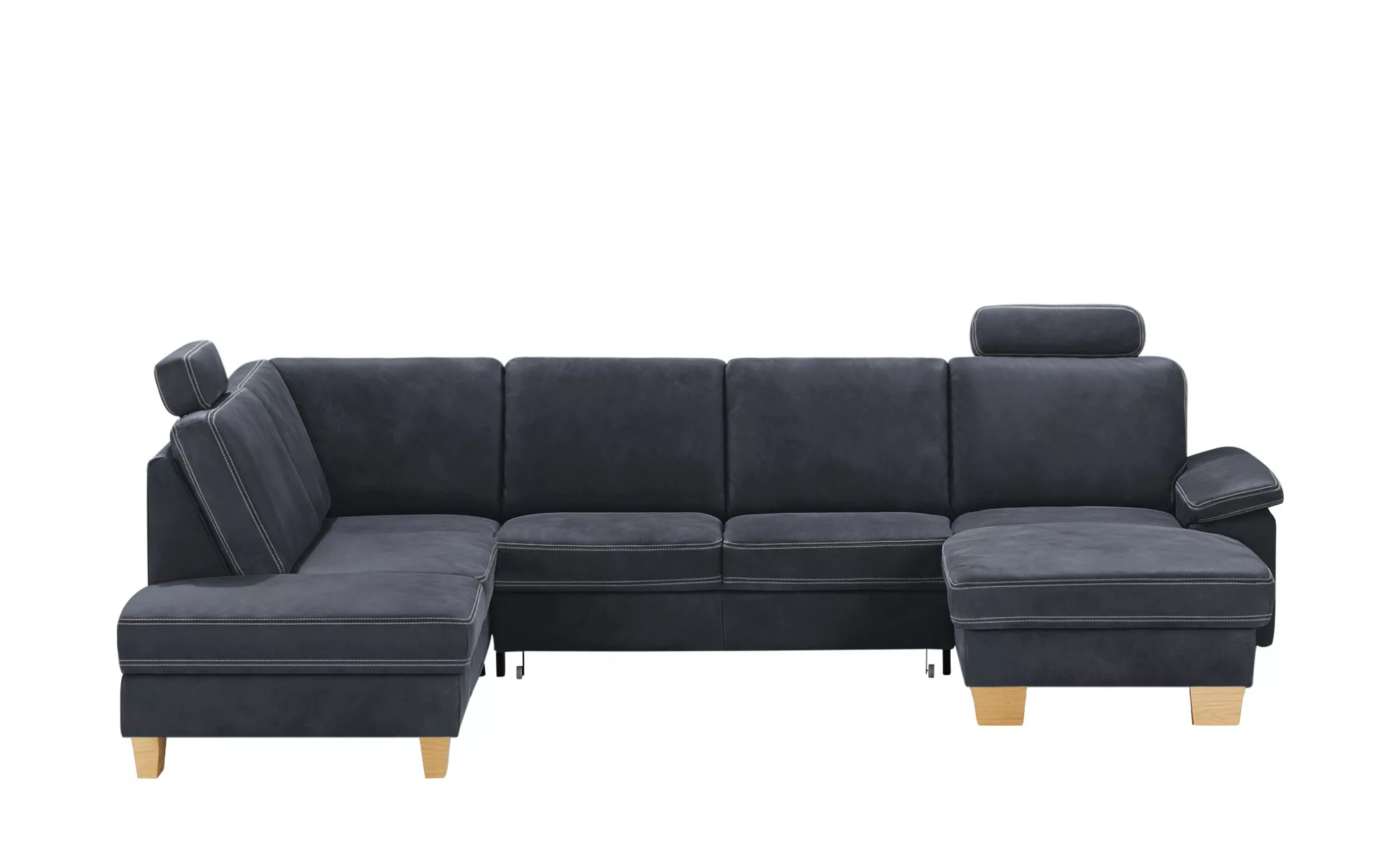 meinSofa Wohnlandschaft  Samu - blau - 90 cm - Polstermöbel > Sofas > Leder günstig online kaufen