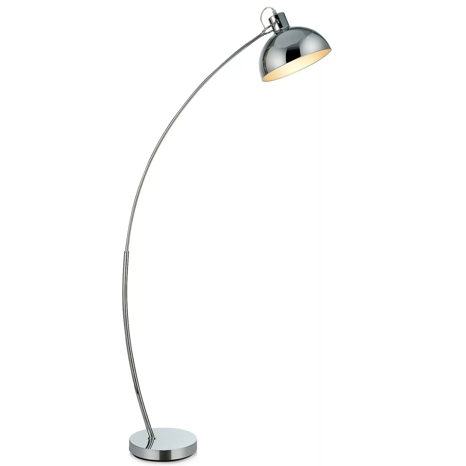 Teamson Home Arco Stehlampe Chrom Silber Modernes Design Stil günstig online kaufen