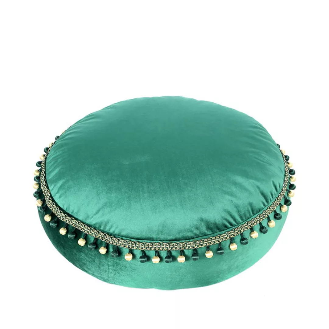 Samt Pouf in Grün Orientalischen Design günstig online kaufen