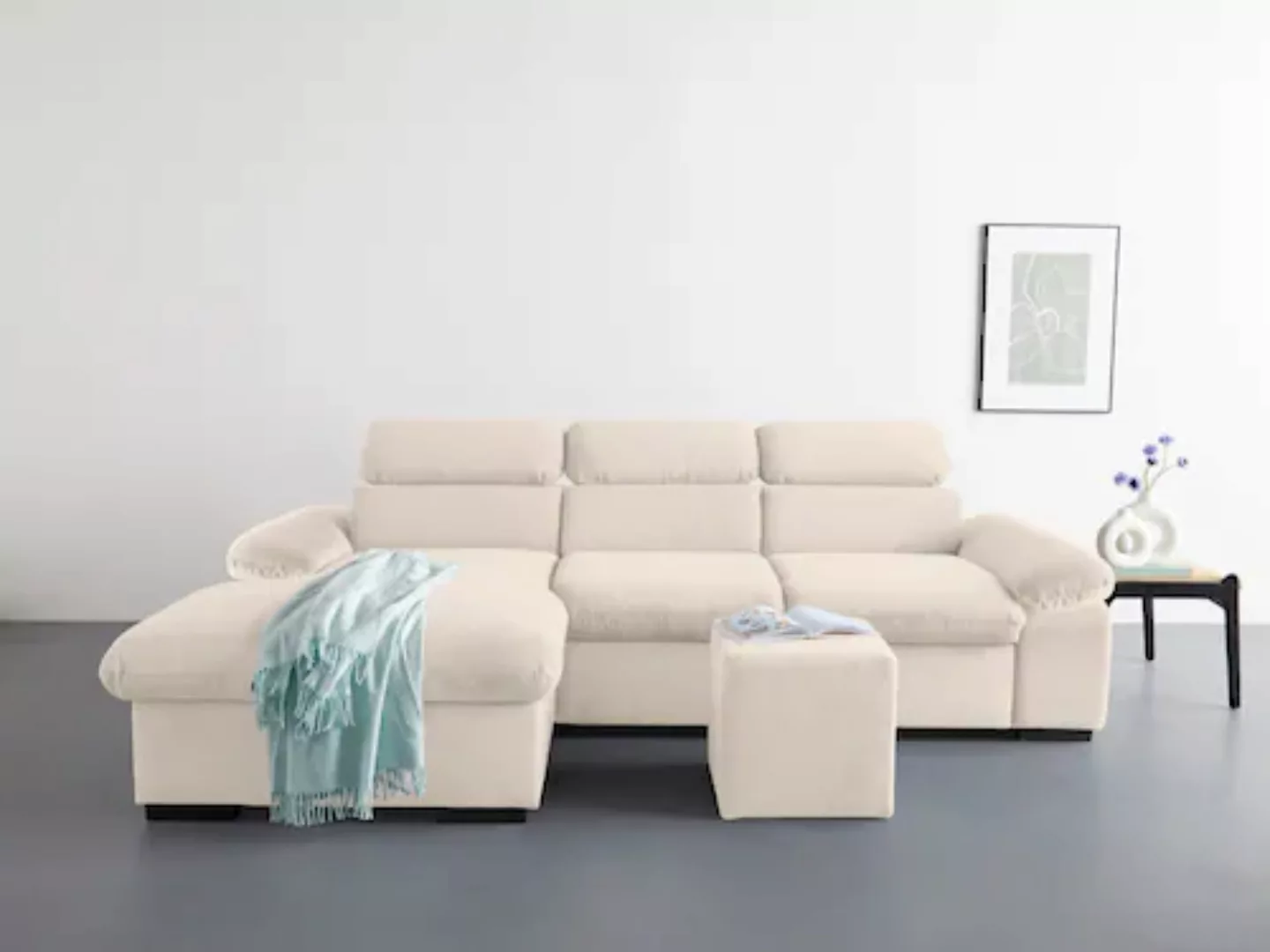 COTTA Ecksofa "Lola", (Set, mit Hocker) günstig online kaufen