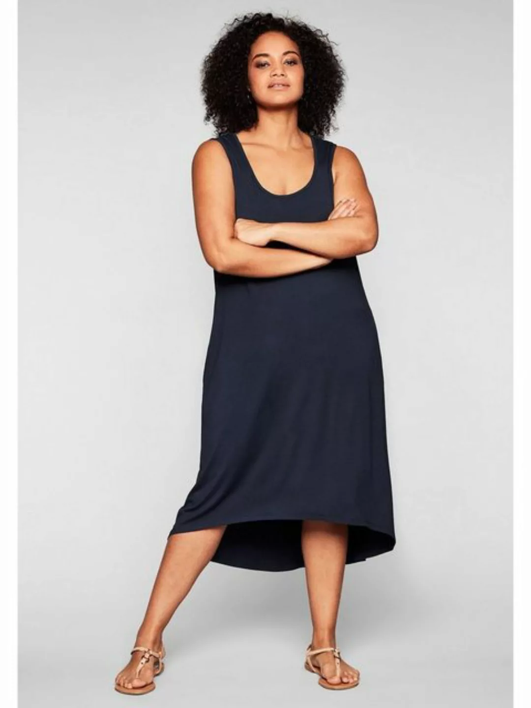 Sheego Strandkleid Große Größen mit Taschen, im Vokuhilaschnitt günstig online kaufen