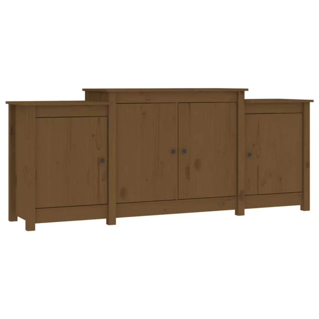 Vidaxl Sideboard Honigbraun 164x37x68 Cm Massivholz Kiefer günstig online kaufen