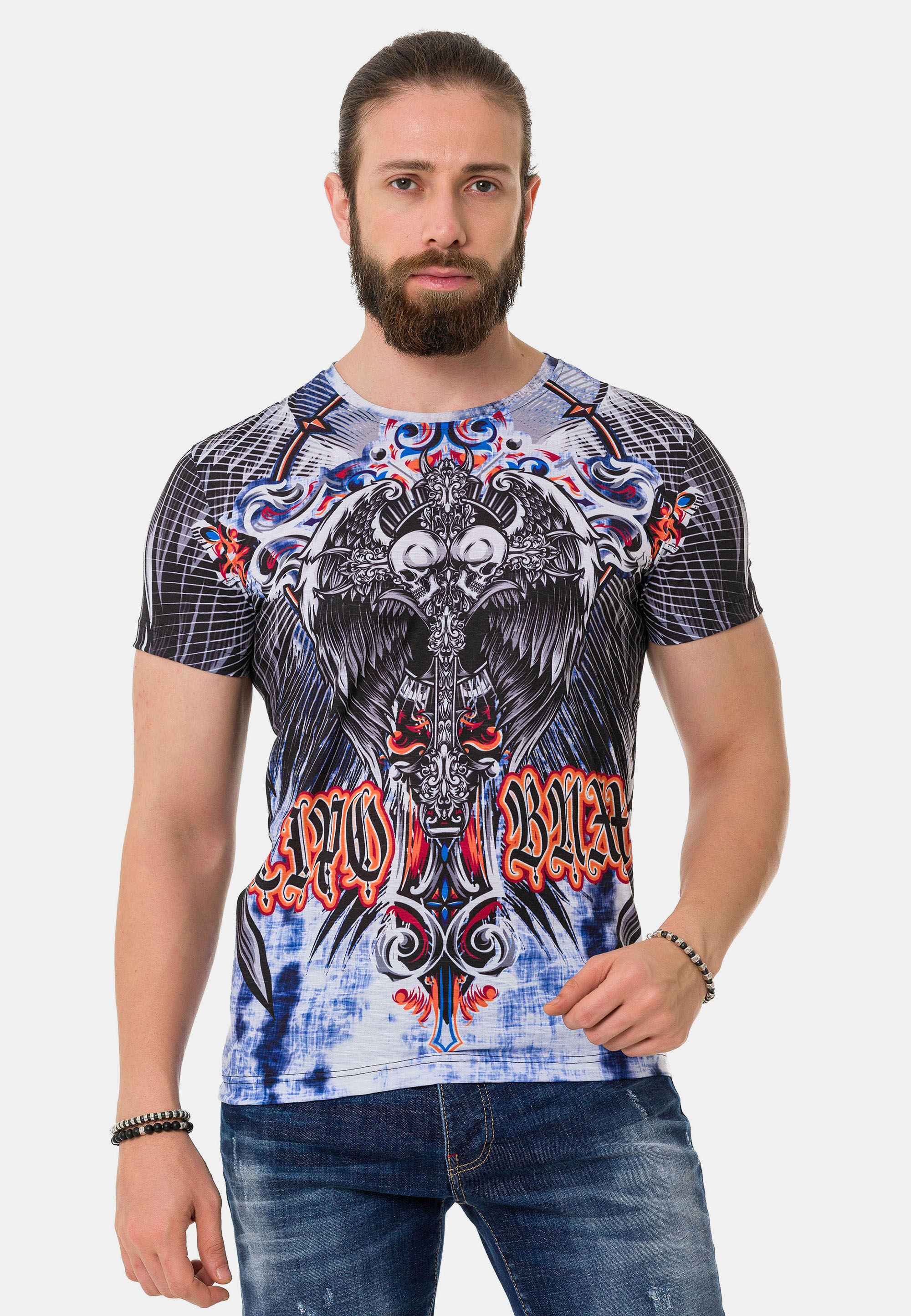 Cipo & Baxx T-Shirt "T-Shirt", mit Rundhals-Ausschnitt günstig online kaufen