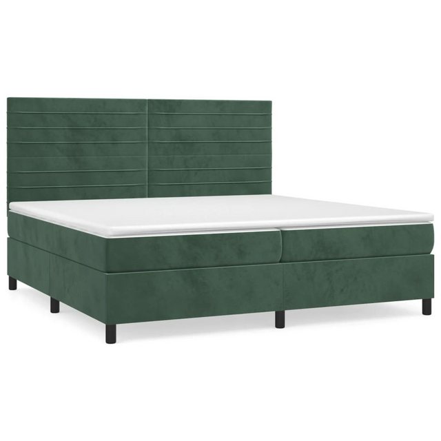 vidaXL Boxspringbett mit Matratze Dunkelgrün 200x200 cm Samt1350009 günstig online kaufen