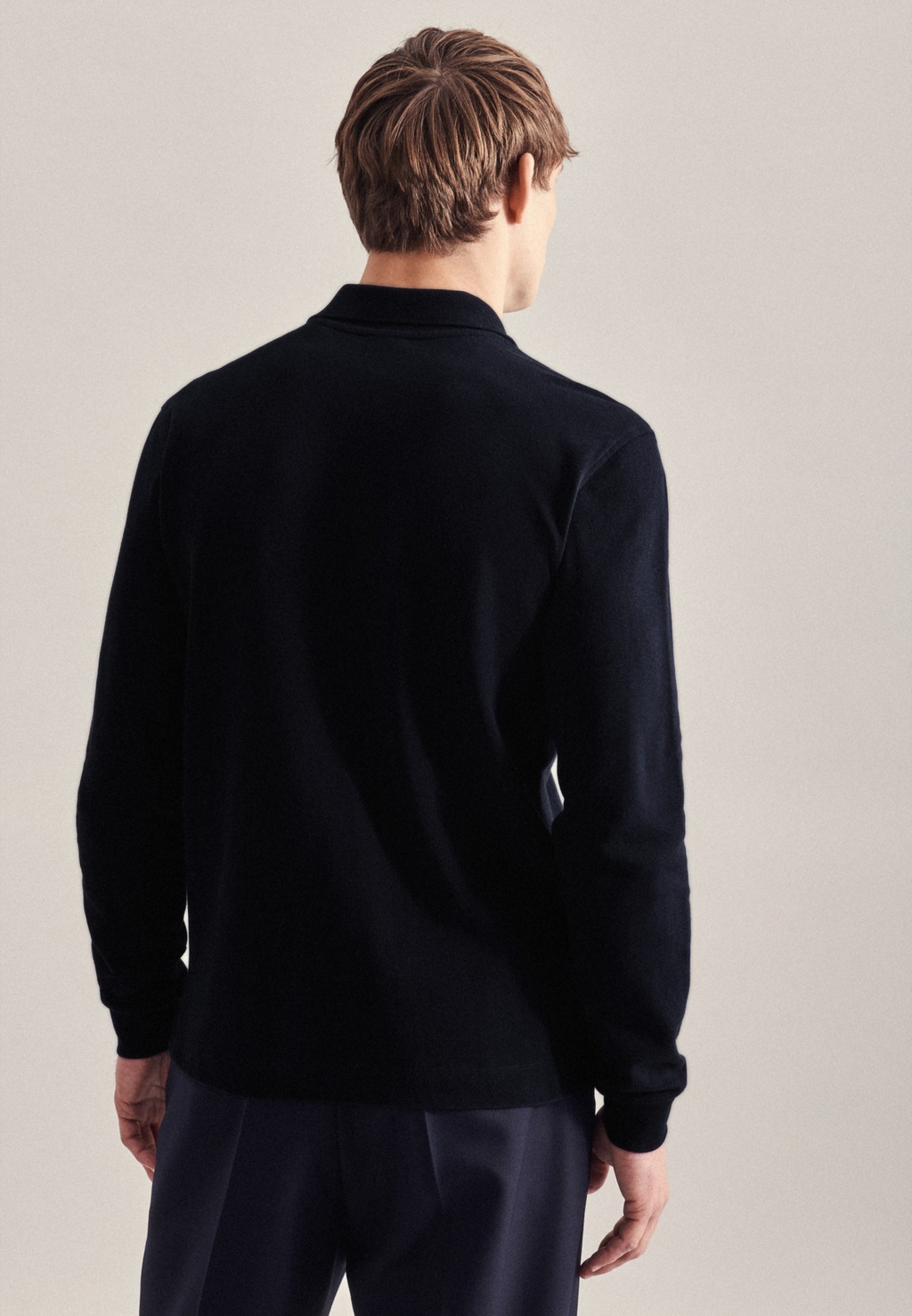 seidensticker Poloshirt "Regular", Langarm Kragen Uni günstig online kaufen