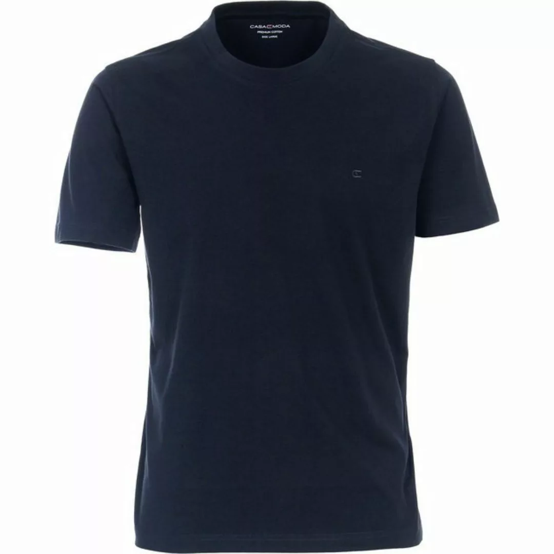 CASAMODA Rundhalsshirt Übergrößen CasaModa Basic T-Shirt dunkelblau günstig online kaufen