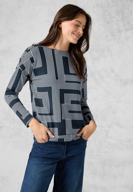 Cecil Langarmshirt mit All-Over Print günstig online kaufen